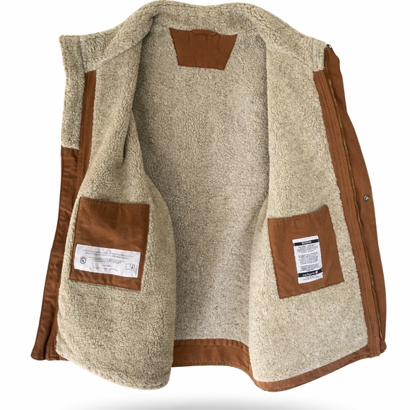 Carhartt Tan Sherpa-Lined Work Vest FR fire rated - Picture 3 of 4